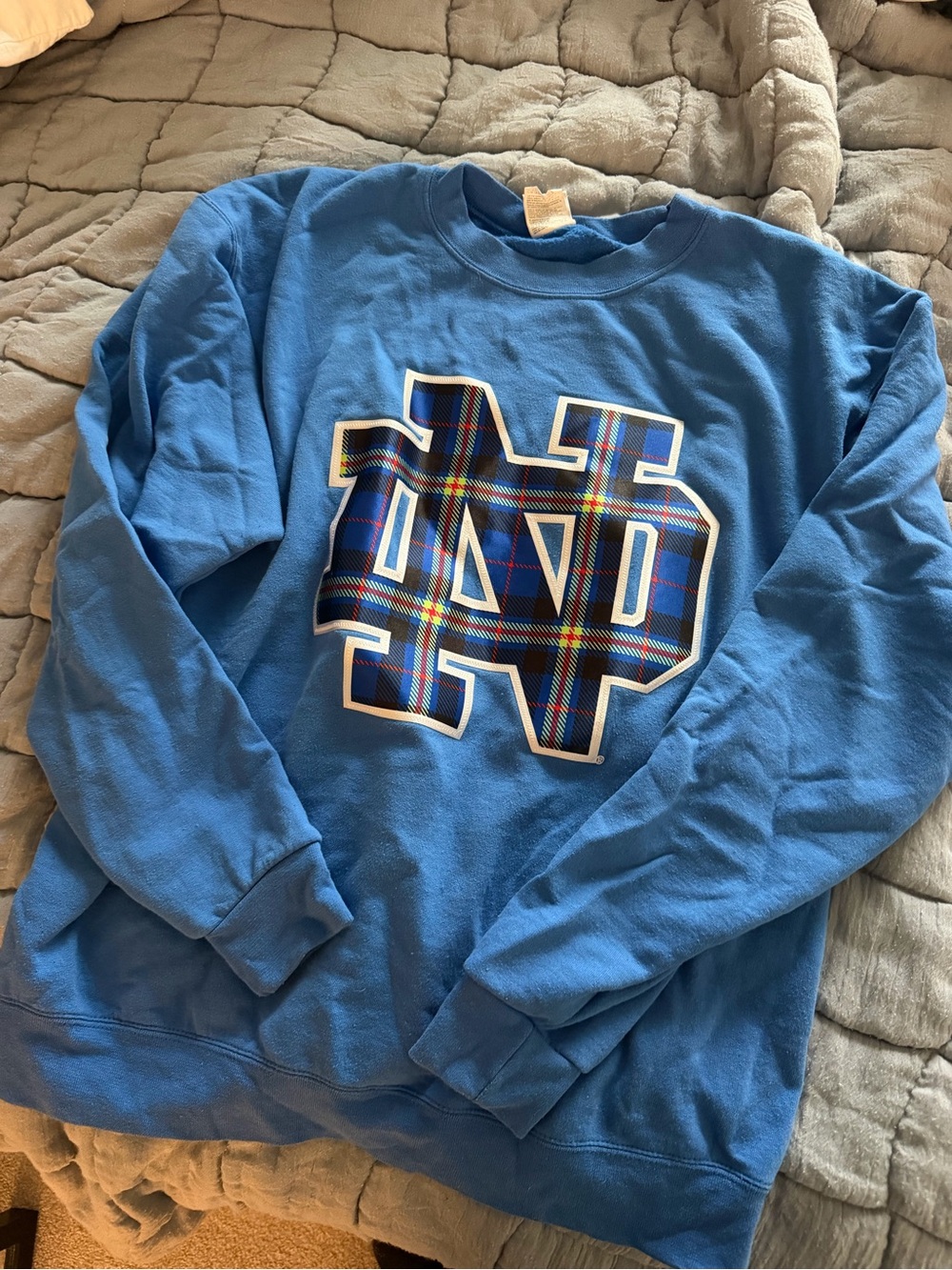 Champion Blue Crewneck with Signature Logo Tag